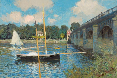 The Bridge at Argenteuil by Monet - Peaceful Wooden Jigsaw Puzzles