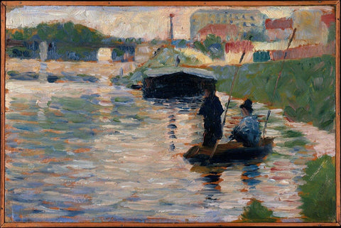View of the Seine by Georges-Pierre Seurat - Peaceful Wooden Jigsaw Puzzles