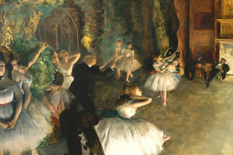 Rehersel on the ballet Stage by Degas - Peaceful Wooden Jigsaw Puzzles