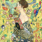 Lady with Fan by Gustav Klimt - Peaceful Wooden Jigsaw Puzzles