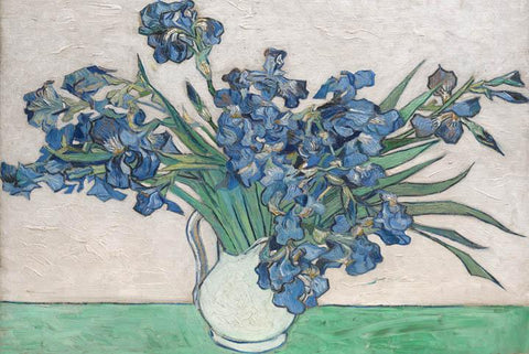 Irises in Vase by Van Gogh - Peaceful Wooden Jigsaw Puzzles