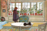 Flowers on the Windowsill by Carl Larsson - Wooden Jigsaw Puzzles for Adults