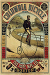 Vintage Columbia Bicycle Boston Advertisement Poster - Peaceful Wooden Jigsaw Puzzles