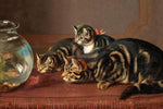 Cats Watching Fish In A Fishbowl - Peaceful Wooden Jigsaw Puzzles