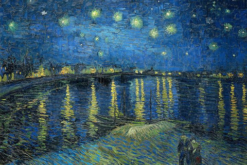 Starry Night Over the Rhone by Van Gogh - Peaceful Wooden Jigsaw Puzzles