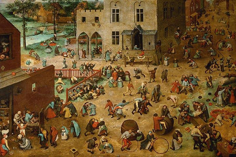 Childrens' Games by Pieter Bruegel the Elder - Peaceful Wooden Jigsaw Puzzles