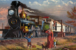The Fast Mail Train Railroad Poster - Peaceful Wooden Jigsaw Puzzles