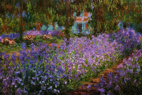 Artist's Garden at Giverny by Monet - Peaceful Wooden Jigsaw Puzzles