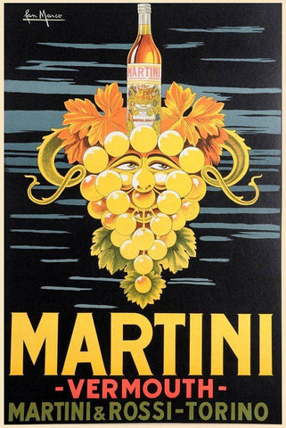 Vintage Martini Vermouth Poster - Peaceful Wooden Jigsaw Puzzles