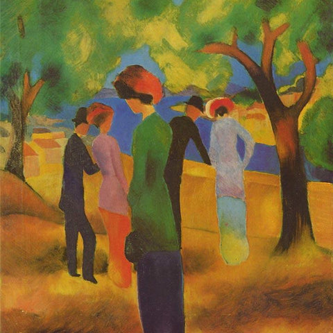 Lady in a Green Jacket by August Macke - Peaceful Wooden Jigsaw Puzzles