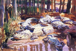Muddy Alligators by John Singer Sargent - Peaceful Wooden Jigsaw Puzzles