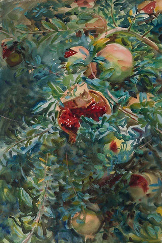 Pomegranates by John Singer Sargent - Peaceful Wooden Jigsaw Puzzles