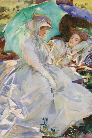 Simplon Pass: Reading by John Singer Sargent - Peaceful Wooden Jigsaw Puzzles
