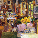 The Room of Flowers by Childe Hassam - Peaceful Wooden Jigsaw Puzzles