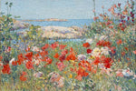 Celia Thaxter's Garden, Isles of Shoals, Maine by Childe Hassam - Peaceful Wooden Jigsaw Puzzles