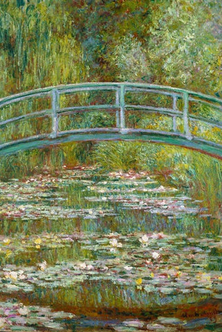 Bridge over a Pond of Waterlilies by Monet - Peaceful Wooden Jigsaw Puzzles