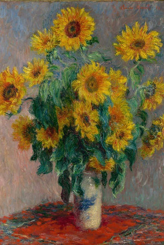 Bouquet of Sunflowers by Monet - Peaceful Wooden Jigsaw Puzzles