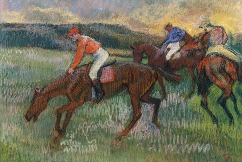 Three Horse Jockeys by Degas - Peaceful Wooden Jigsaw Puzzles