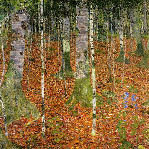 Birch Forest by Gustav Klimt - Peaceful Wooden Jigsaw Puzzles