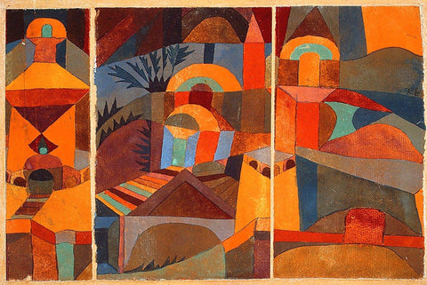 Temple Gardens by Paul Klee - Peaceful Wooden Jigsaw Puzzles