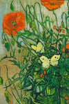 Butterflies and Poppies by Van Gogh - Peaceful Wooden Jigsaw Puzzles