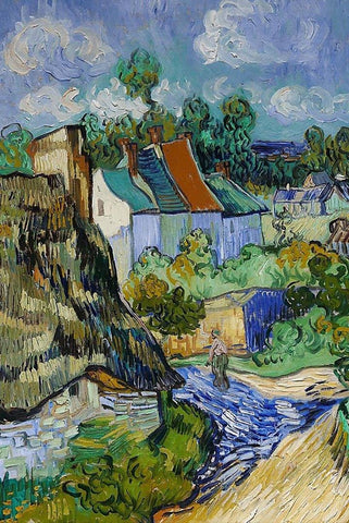 Houses in Auvers by Van Gogh - Peaceful Wooden Jigsaw Puzzles
